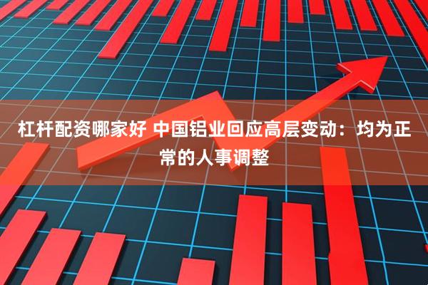 杠杆配资哪家好 中国铝业回应高层变动：均为正常的人事调整